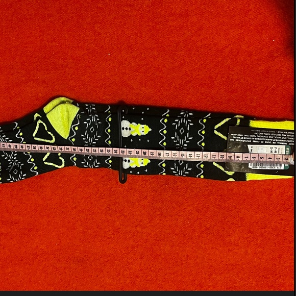 Green jacquard snowmen and hearts merino wool blend thermal socks made in Italy - Picture 8 of 9